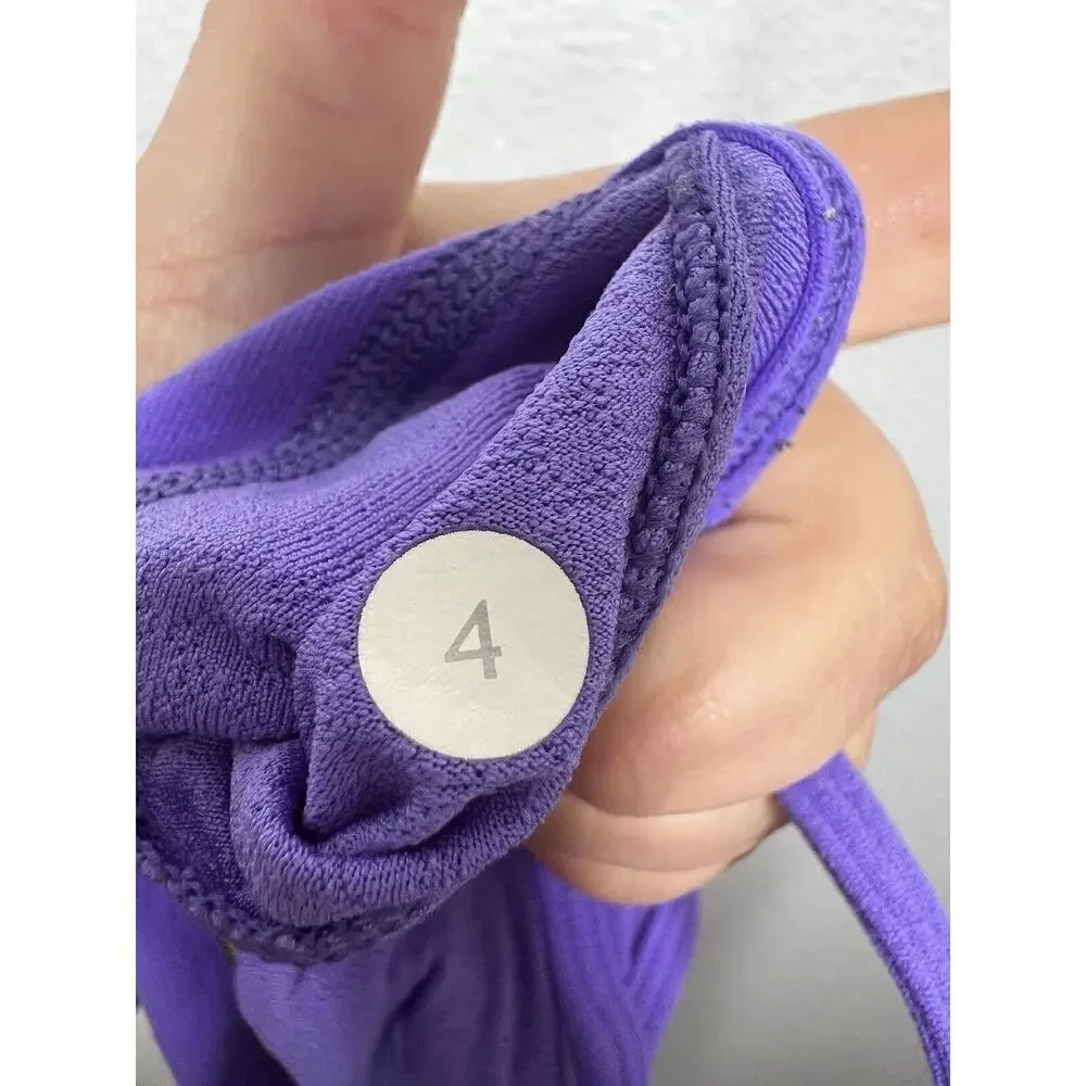 Lululemon No Limits Tank Top Size 4 Purple Built In Bra Layered